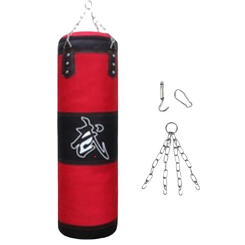 Premium Heavy Punching Sandbag – Durable Boxing Bag with Metal Chain Hook – Kick, Karate, Taekwondo Training – Includes  