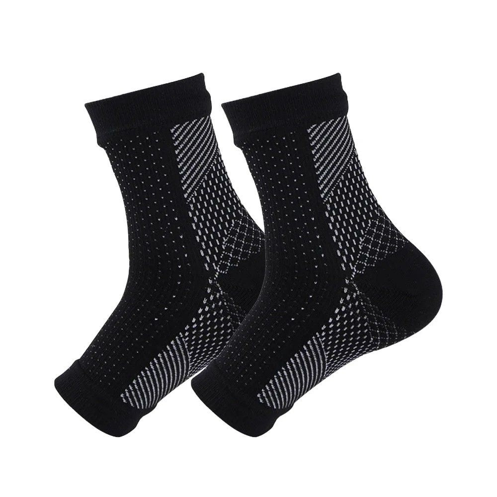 Premium Neuropathy Compression Socks for Ankle Swelling, Plantar Fasciitis Relief, 20-30mmHg Graduated Support, Moisture-