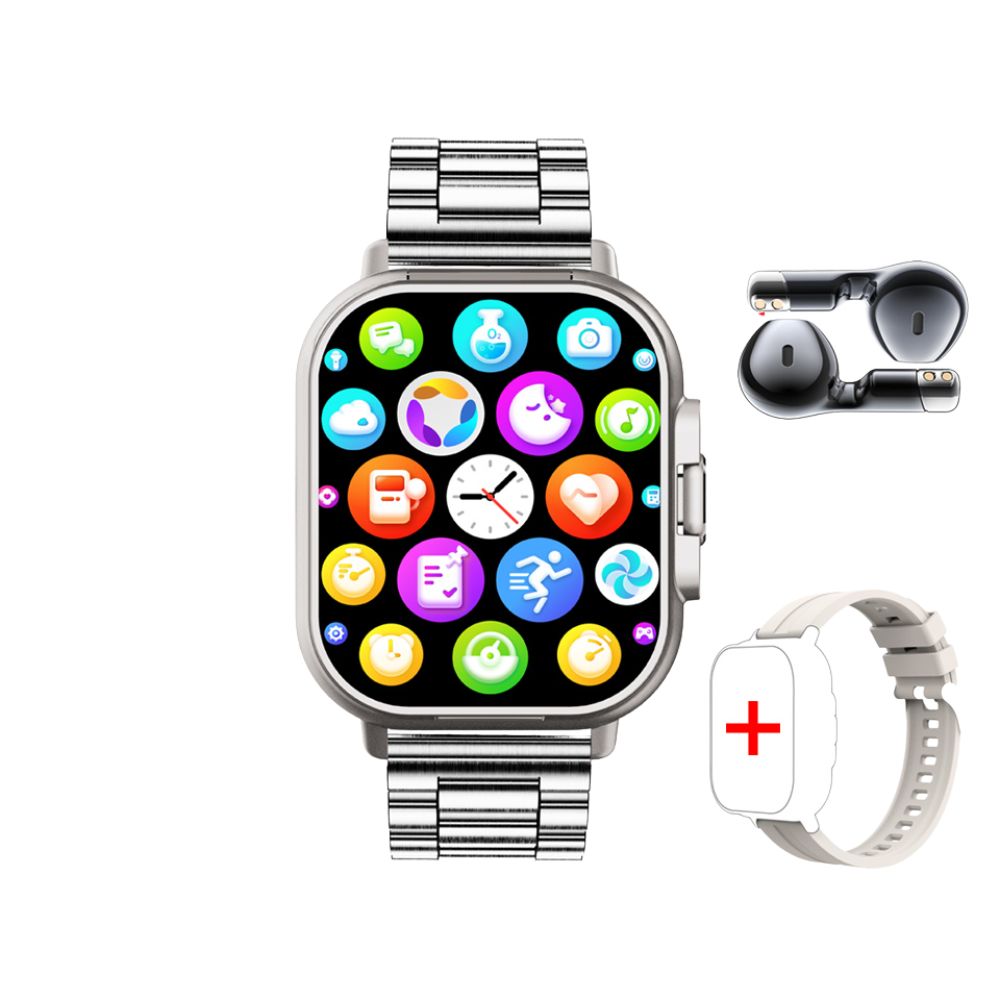 Premium 2024 Smartwatch with Earphones – Bluetooth Call, GPS Tracker, Heart Rate Monitor, Music Playback, Fitness Tracker, 