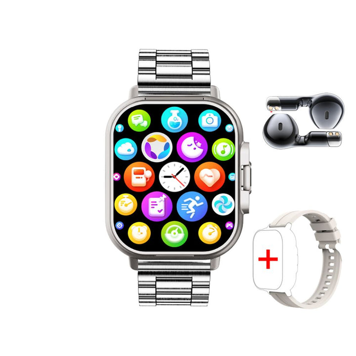Premium 2024 Smartwatch with Earphones – Bluetooth Call, GPS Tracker, Heart Rate Monitor, Music Playback, Fitness Tracker, 