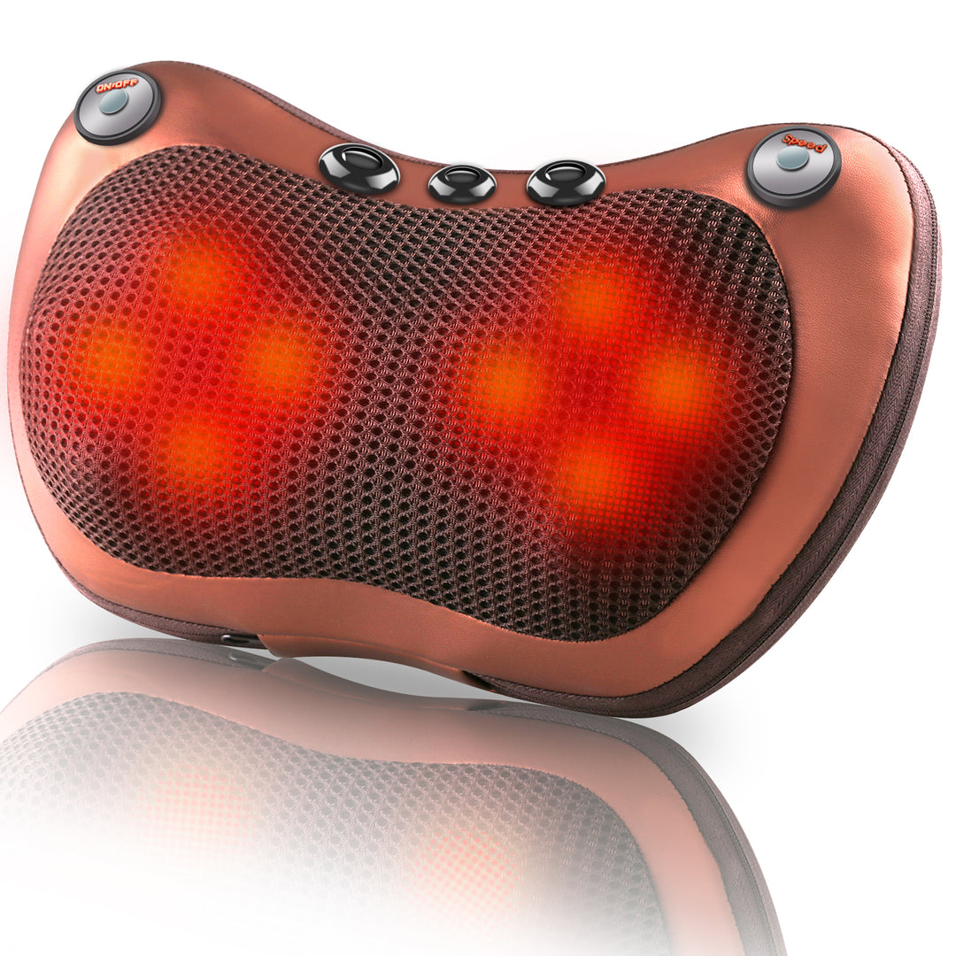 Premium Electric Shiatsu Massage Pillow for Neck, Back, and Body Pain Relief | Multifunctional Heating Massage Pillow for Car