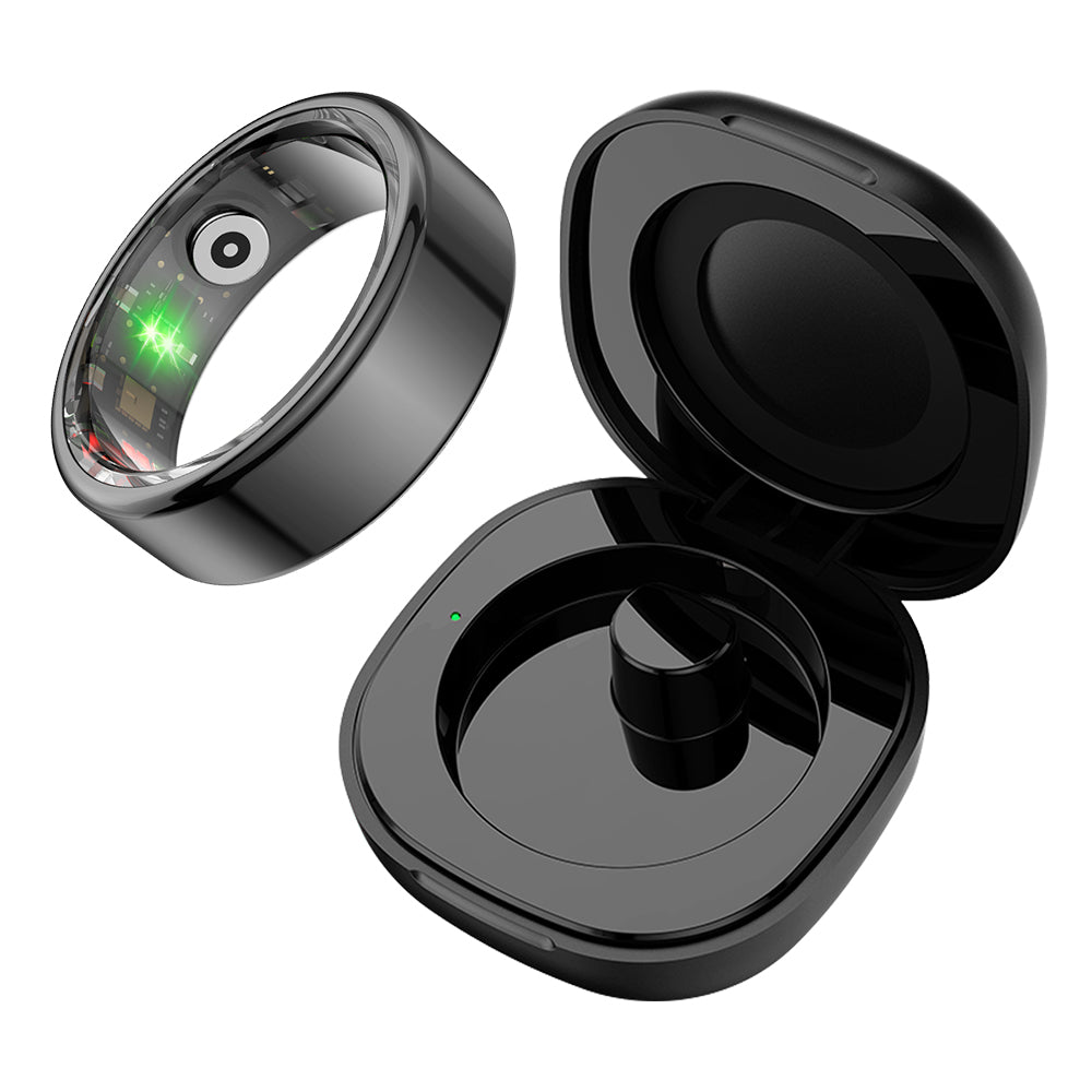 Premium Smart Ring with Charging Case – 5ATM Waterproof, 39-Day Battery Life, Real-Time Health Monitor, Multi-Sport Mode,
