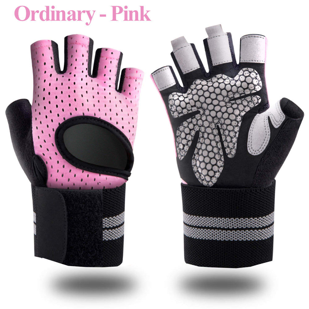 Premium Half Finger Gloves for Gym & Cycling - Anti-Slip Gel Pad Workout Gloves for Men & Women, Fingerless Fitness Gloves,