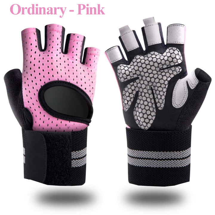 Premium Half Finger Gloves for Gym & Cycling - Anti-Slip Gel Pad Workout Gloves for Men & Women, Fingerless Fitness Gloves,