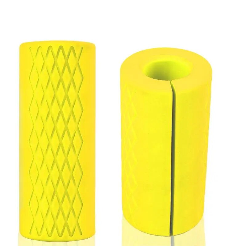 Premium Thick Bar Dumbbell Handles for Weightlifting - Anti-Slip Silicon Grip, Forearm Strength Support, Joint Pain Relief,