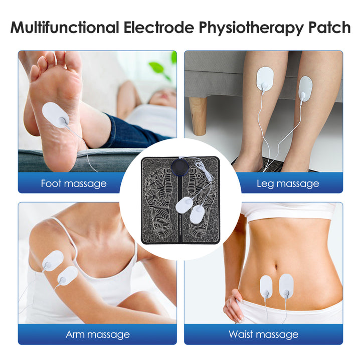 Premium Electric EMS Foot Massager Pad with Remote Control - Acupoint Stimulation, Pain Relief, Muscle Relaxation, 8 Modes,