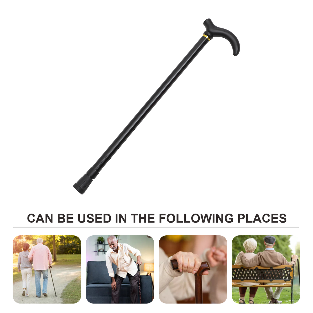 Premium Adjustable Walking Stick Cane – 2-Section Anti-Skid, Anti-Shock Crutch for Seniors, Lightweight Aluminum Alloy, Non-Slip Rubber Base, Adjustable Height 75-90cm for Hiking and Daily Support