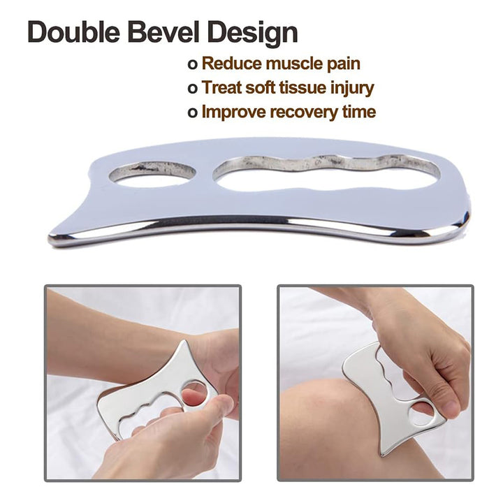 Premium Stainless Steel Gua Sha Tool for Deep Tissue Scraping, Myofascial Release & Muscle Pain Relief – Ideal for Physical