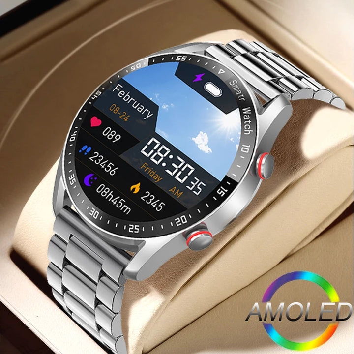Premium Bluetooth Call Smartwatch for Men - ECG+PPG Health Monitoring, IP67 Waterproof, Heart Rate & Blood Pressure Tracker, 