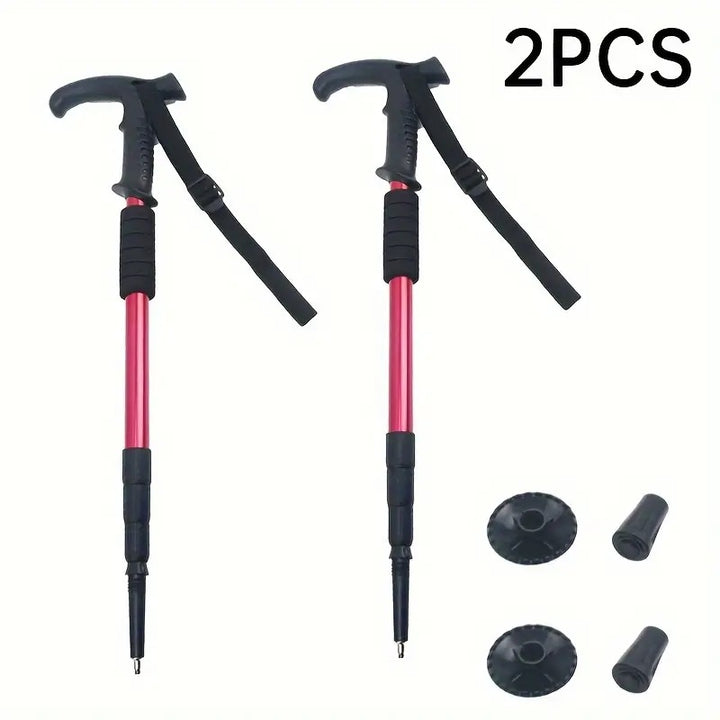 Premium Folding Trekking Pole for Hiking & Walking – Portable Carbon Steel Stick, Adjustable Length, Lightweight & Easy to 