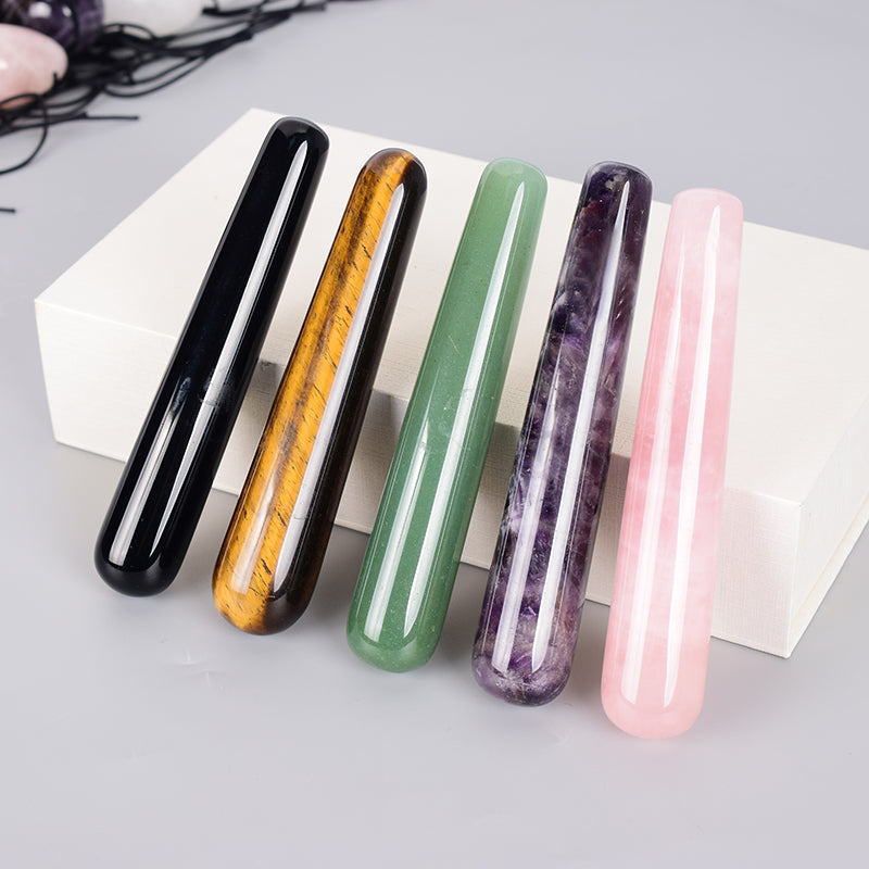 Premium Natural Quartz Yoni Wand Crystal Massage Stick for Acupuncture, Face Scraping, and Beauty Care – Made from Rose Quartz