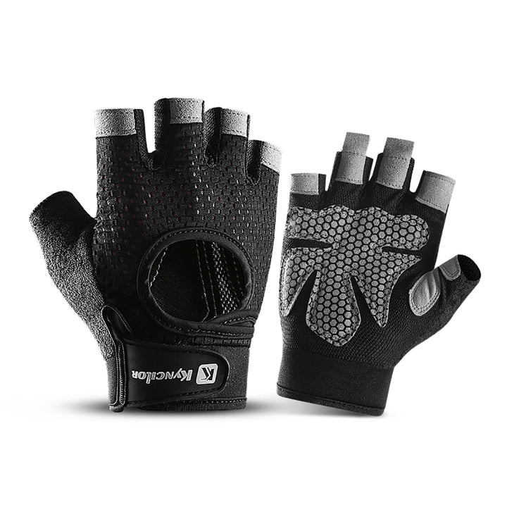 Premium Half Finger Gloves for Gym & Cycling - Anti-Slip Gel Pad Workout Gloves for Men & Women, Fingerless Fitness Gloves,
