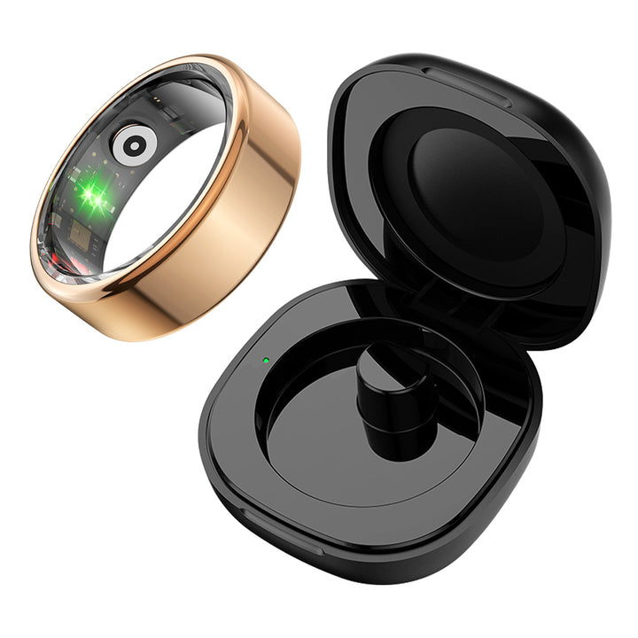 Premium Smart Ring with Charging Case – 5ATM Waterproof, 39-Day Battery Life, Real-Time Health Monitor, Multi-Sport Mode,