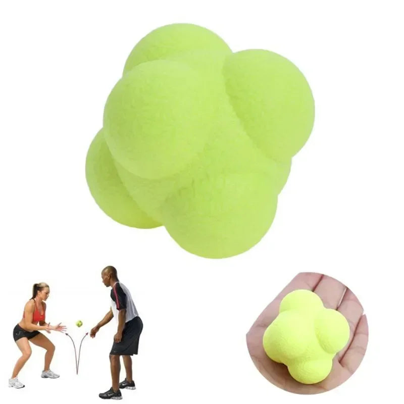 Premium Reaction Training Ball for Speed & Agility – Hexagonal Silicone Reflex Ball for Coordination & Sports Fitness  