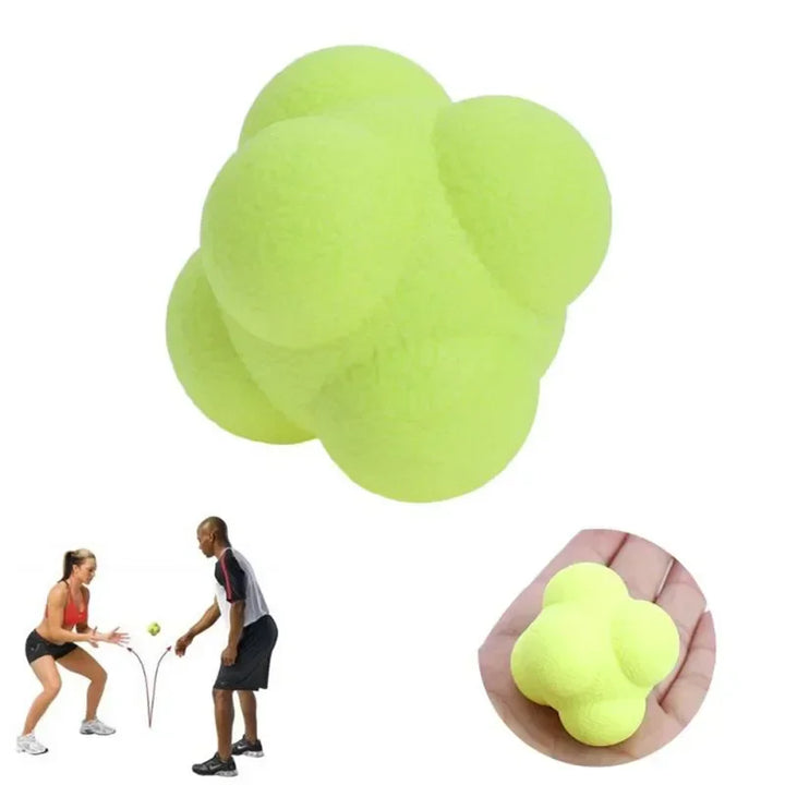 Premium Reaction Training Ball for Speed & Agility – Hexagonal Silicone Reflex Ball for Coordination & Sports Fitness  