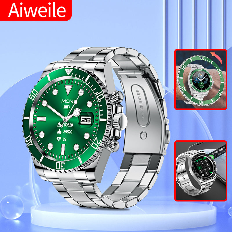 Premium Men's Sport Watch, Luxury Stainless Steel Analog Quartz, Fashionable Casual & Business Design, Large Dial, Calendar 