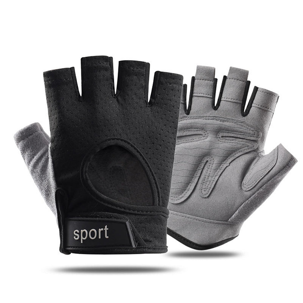 Premium Half Finger Gloves for Gym & Cycling - Anti-Slip Gel Pad Workout Gloves for Men & Women, Fingerless Fitness Gloves,