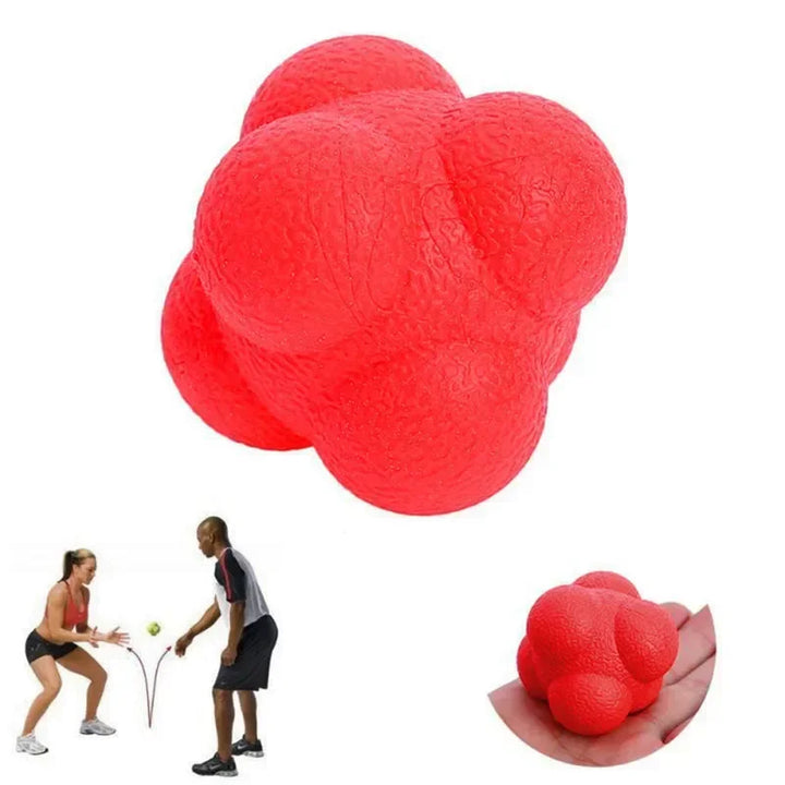 Premium Reaction Training Ball for Speed & Agility – Hexagonal Silicone Reflex Ball for Coordination & Sports Fitness  
