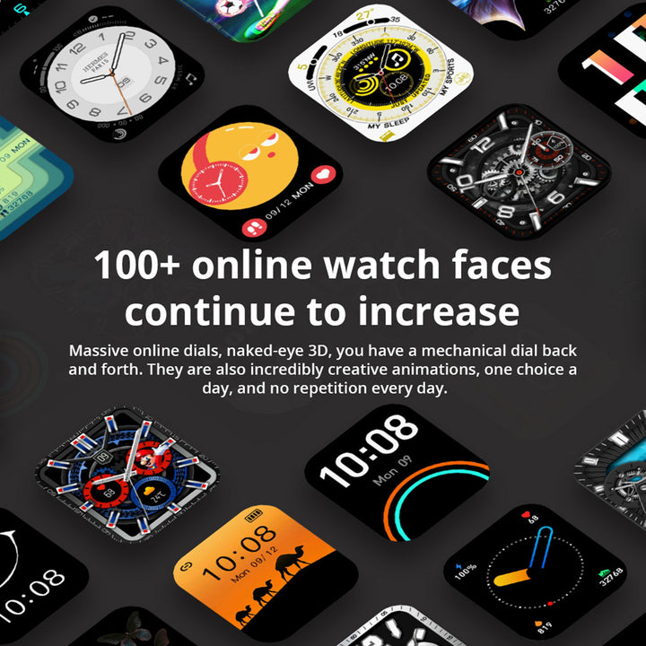 Premium Smartwatch with 1.96" Curved AMOLED Display, Bluetooth Calling, IP68 Waterproof, 100+ Sports Modes, AI Voice 