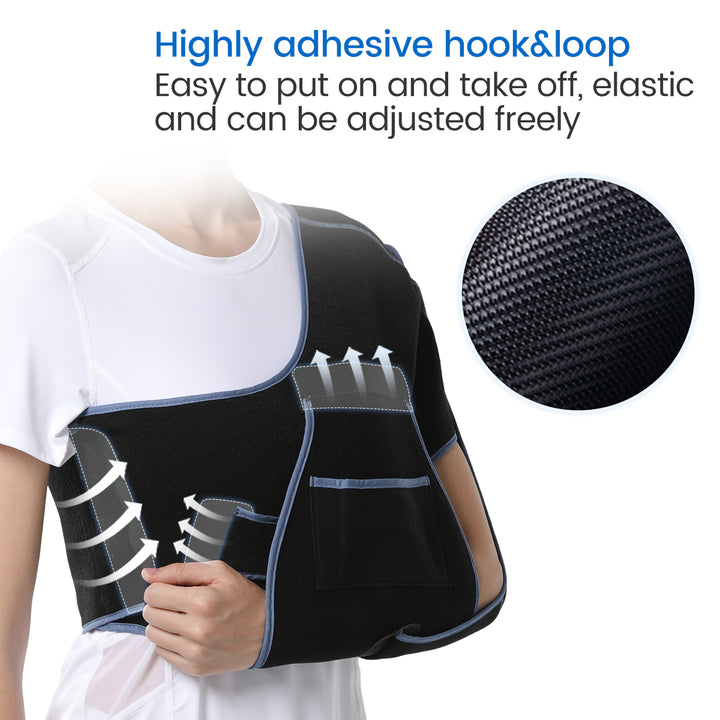 Premium Shoulder Support Brace for Rotator Cuff Injury and Arthritis – Breathable Arm Sling Immobilizer for Comfortable 