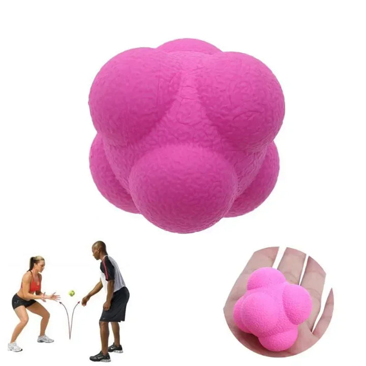 Premium Reaction Training Ball for Speed & Agility – Hexagonal Silicone Reflex Ball for Coordination & Sports Fitness  