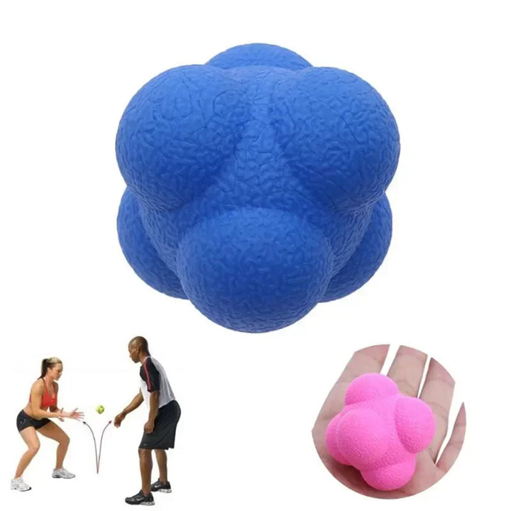Premium Reaction Training Ball for Speed & Agility – Hexagonal Silicone Reflex Ball for Coordination & Sports Fitness  