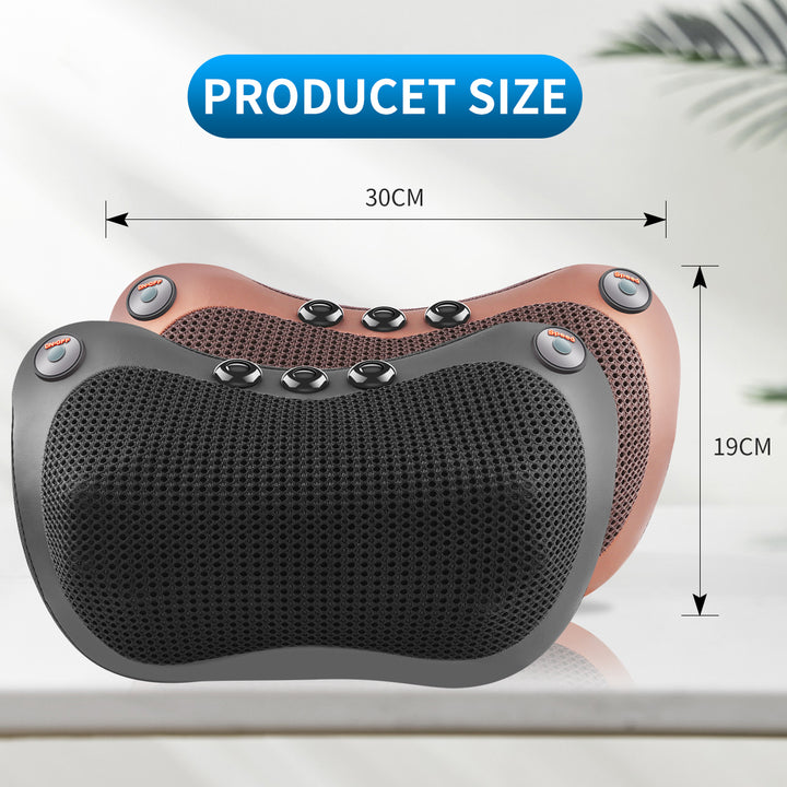 Premium Electric Shiatsu Massage Pillow for Neck, Back, and Body Pain Relief | Multifunctional Heating Massage Pillow for Car