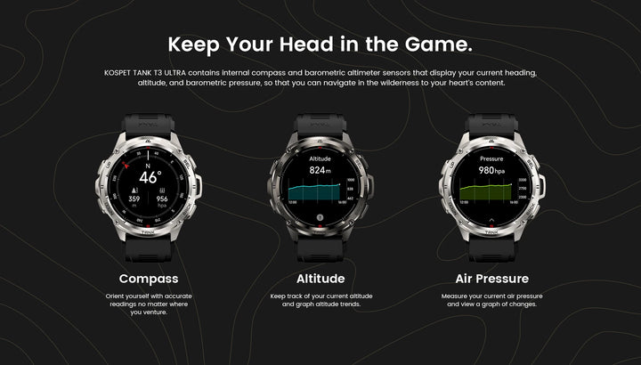 Premium Ultra GPS Smartwatch for Men, 470mAh AMOLED Fitness Tracker, Bluetooth, Digital Watch with AOD, Heart Rate Monitor, Activity Tracker & More