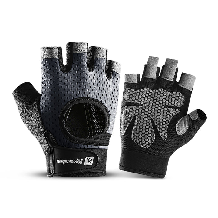 Premium Half Finger Gloves for Gym & Cycling - Anti-Slip Gel Pad Workout Gloves for Men & Women, Fingerless Fitness Gloves,