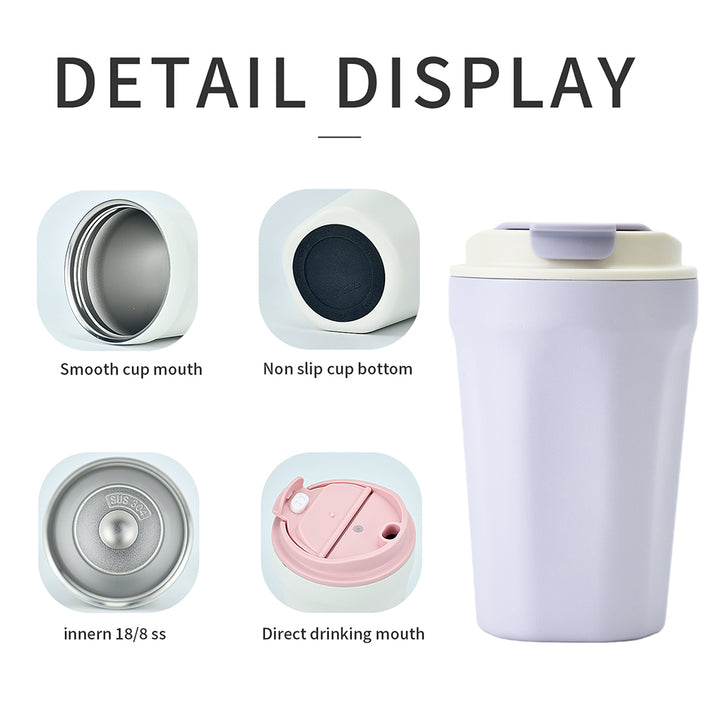 Premium Self Stirring Mug – 400ML Stainless Steel Automatic Coffee & Milk Mixer – Magnetic Stirring Electric Blender for 