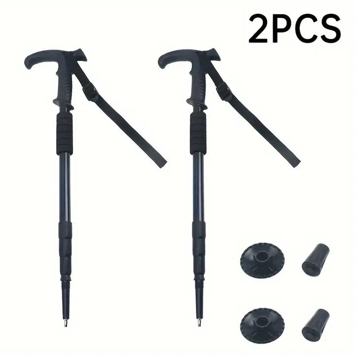 Premium Folding Trekking Pole for Hiking & Walking – Portable Carbon Steel Stick, Adjustable Length, Lightweight & Easy to 