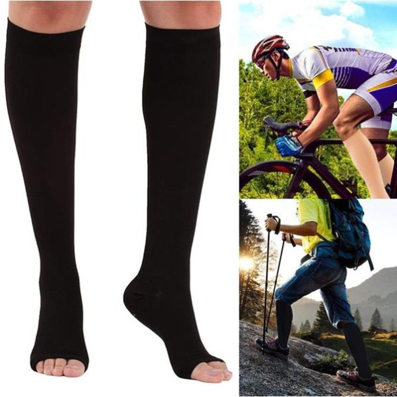 Premium Compression Support Stockings for Varicose Veins – Below Knee Circulation Socks for Pain Relief, Muscle Support &