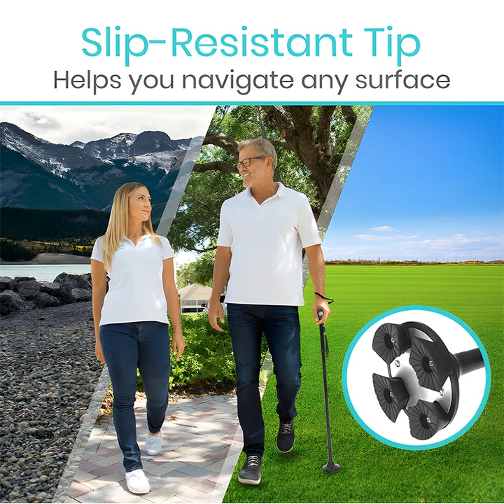 Premium Collapsible Telescopic Elder Cane – LED Walking Stick, Adjustable Folding Crutch for Seniors, Shock Absorber System, 
