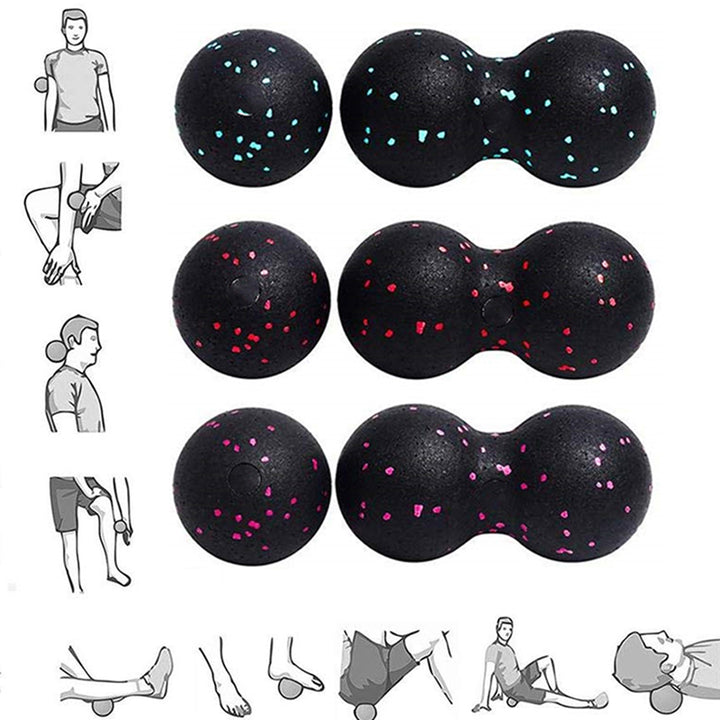 Premium EPP Lacrosse Myofascia Peanut Massage Ball for Pain Relief, High-Density Yoga Ball for Fitness, Body Fascia Exercise
