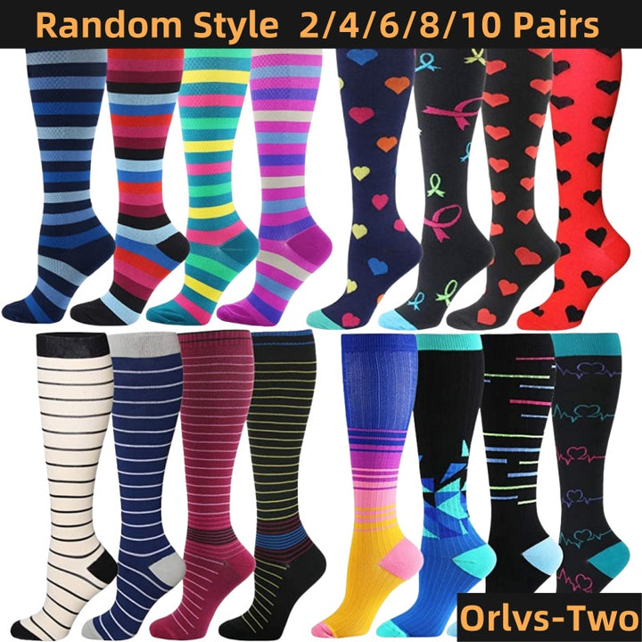 Premium Compression Socks for Men – 20-30mmHg Sports & Running Support – Cat & Dog Animal Print High Stockings