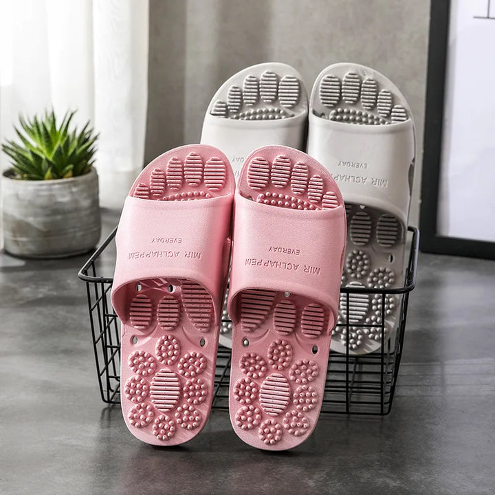 Premium Extra Large Acupoint Massage Slippers – Non-Slip Hollow Design for Indoor Home and Bathroom Use, Comfortable Sole Support for Men and Women, Ideal for Relaxation and Foot Therapy