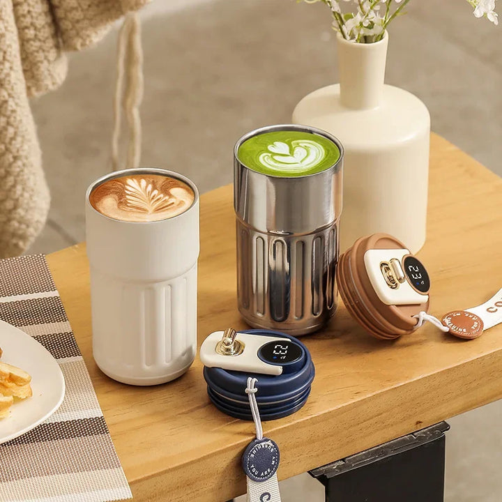 Premium Smart Thermos Bottle – 450ml Stainless Steel Vacuum Cup with Temperature Display, Portable Business Thermal Mug