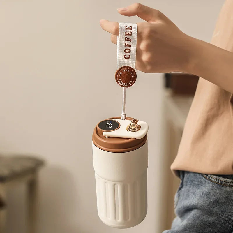 Premium Smart Thermos Bottle – 450ml Stainless Steel Vacuum Cup with Temperature Display, Portable Business Thermal Mug