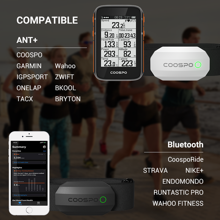 Premium Heart Rate Sensor with Chest Strap – BLE & ANT+ Connectivity, IP67 Waterproof, Real-Time Tracking for Cycling, Wahoo,