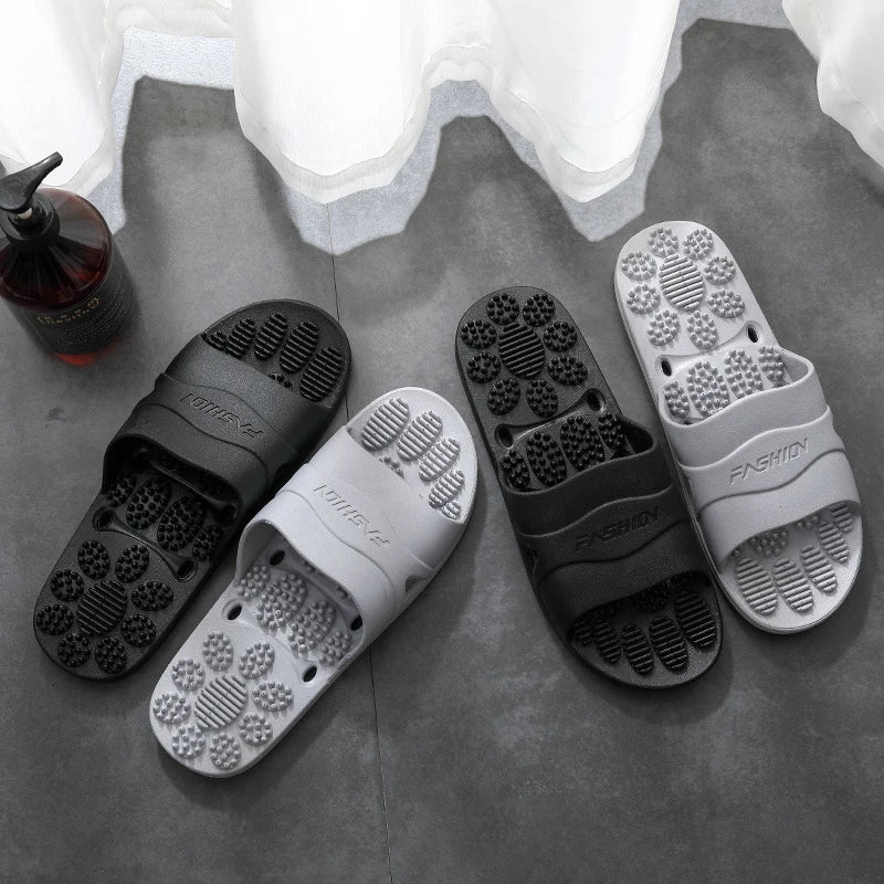 Premium Extra Large Acupoint Massage Slippers – Non-Slip Hollow Design for Indoor Home and Bathroom Use, Comfortable Sole Support for Men and Women, Ideal for Relaxation and Foot Therapy