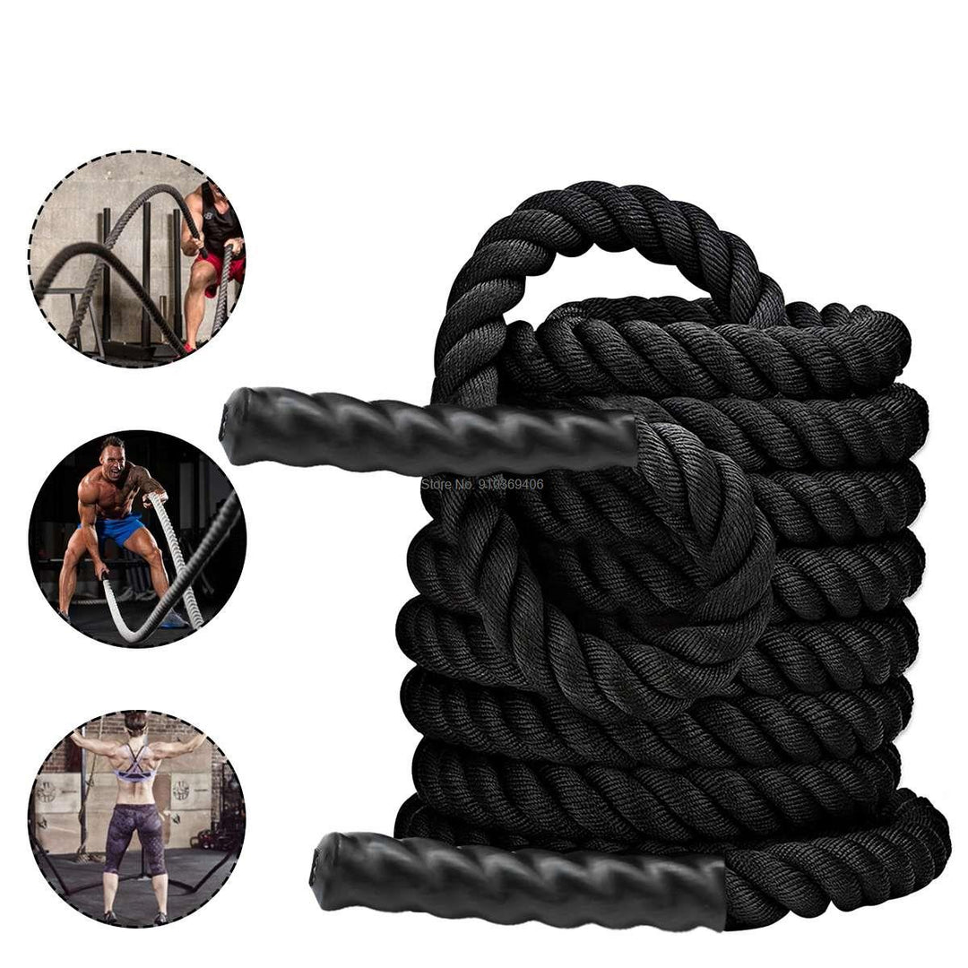 Premium Fitness Battle Rope – 25mm x 9.8ft Heavy Exercise Training Rope for Home Gym & Outdoor Cardio – Durable Nylon & 