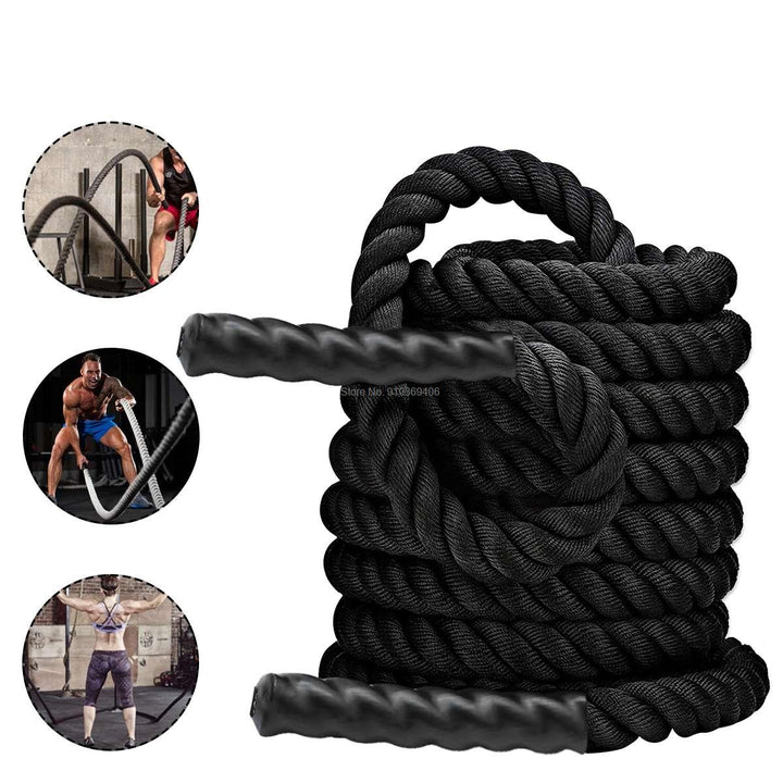 Premium Fitness Battle Rope – 25mm x 9.8ft Heavy Exercise Training Rope for Home Gym & Outdoor Cardio – Durable Nylon & 