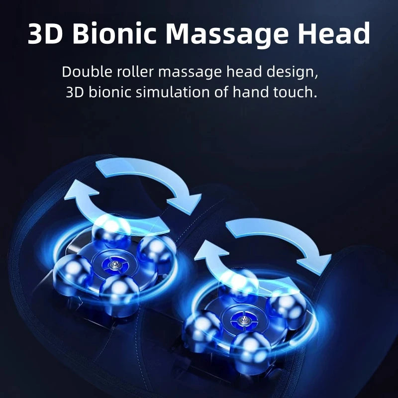 Premium Electric Foot Leg Massager | Deep Tissue Shiatsu Kneading | Heated Roller for Calf Relief | Stress Relief Foot Care 