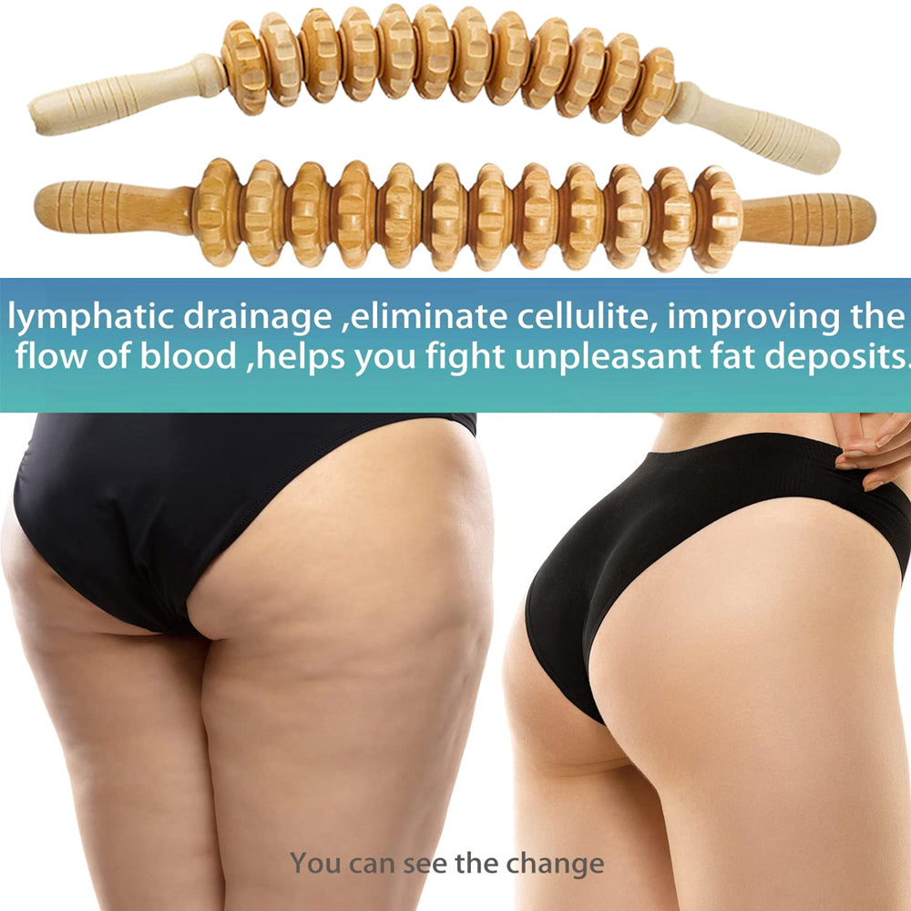 Premium Wooden Therapy Massage Tools – Complete Set for Body Shaping, Anti-Cellulite, Lymphatic Drainage, and Waist Sculpting, Ergonomic Design for Professional and Home Use
