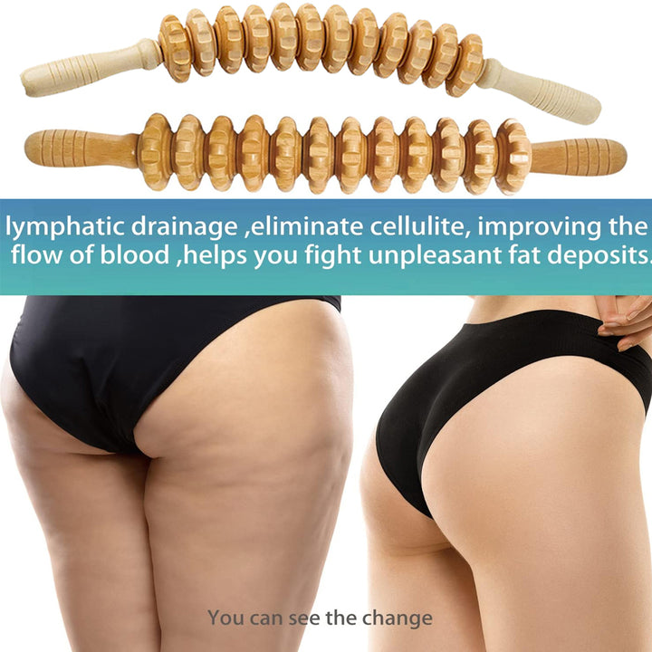 Premium Wooden Therapy Massage Tools – Complete Set for Body Shaping, Anti-Cellulite, Lymphatic Drainage, and Waist Sculpting, Ergonomic Design for Professional and Home Use