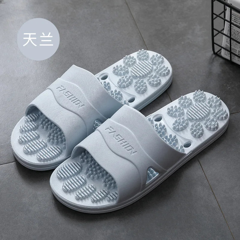 Premium Extra Large Acupoint Massage Slippers – Non-Slip Hollow Design for Indoor Home and Bathroom Use, Comfortable Sole Support for Men and Women, Ideal for Relaxation and Foot Therapy
