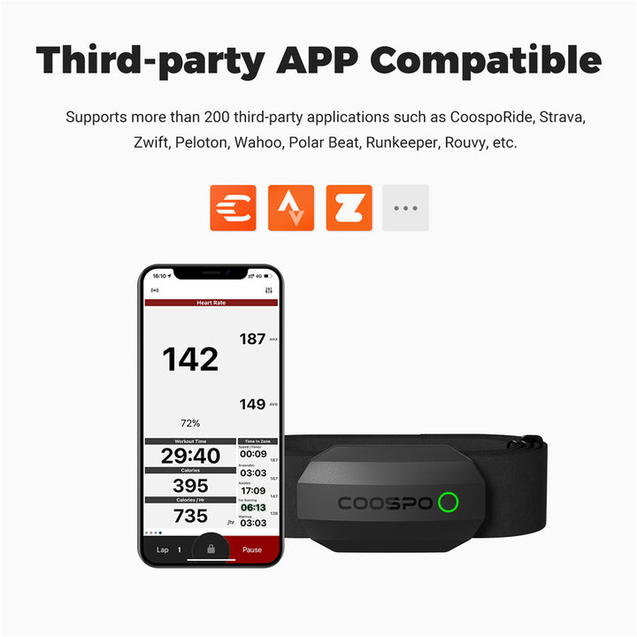 Premium Heart Rate Sensor with Chest Strap – BLE & ANT+ Connectivity, IP67 Waterproof, Real-Time Tracking for Cycling, Wahoo,