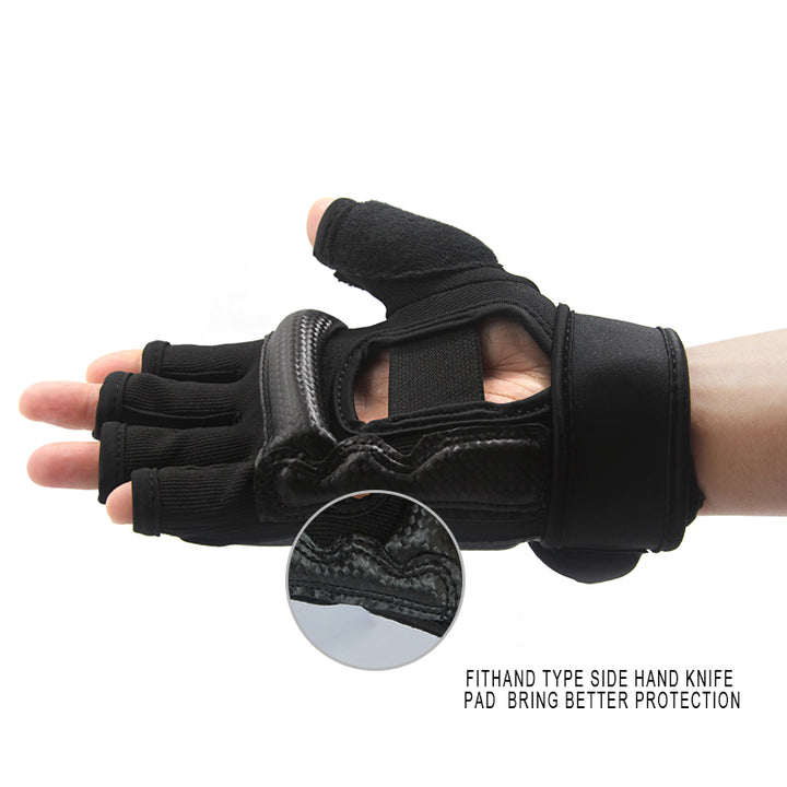 Premium Kickboxing Gloves – High Quality MMA Gloves for Muay Thai & Boxing Training – PU Leather Half Mitts for Fighters 