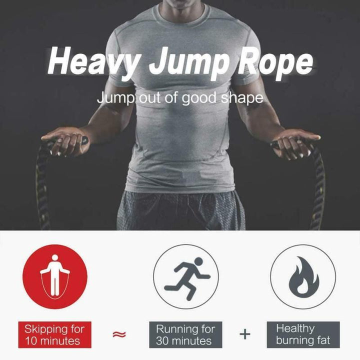 Premium Fitness Battle Rope – 25mm x 9.8ft Heavy Exercise Training Rope for Home Gym & Outdoor Cardio – Durable Nylon & 