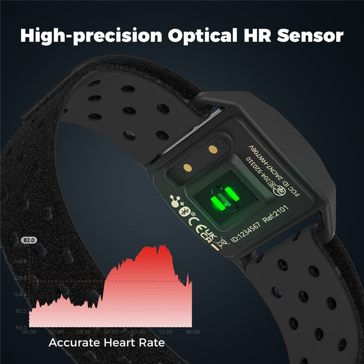 Premium Heart Rate Monitor Bracelet for Fitness – Bluetooth 4.0 ANT+ for Garmin & Wahoo, Optical Sensor, Outdoor Tracker 